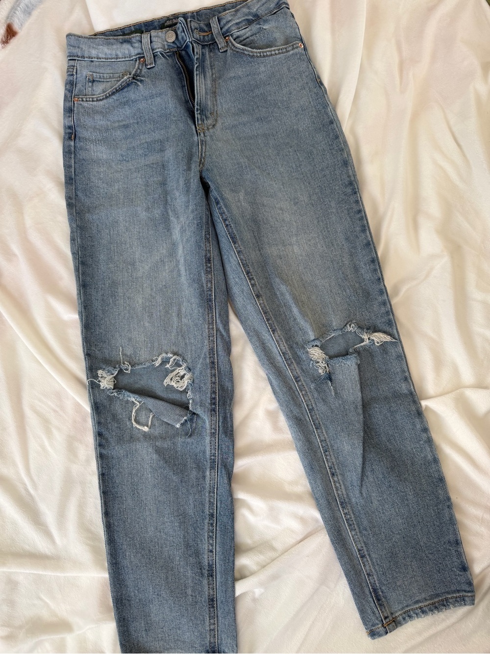wild fable Light Blue Distressed Ankle Jeans
